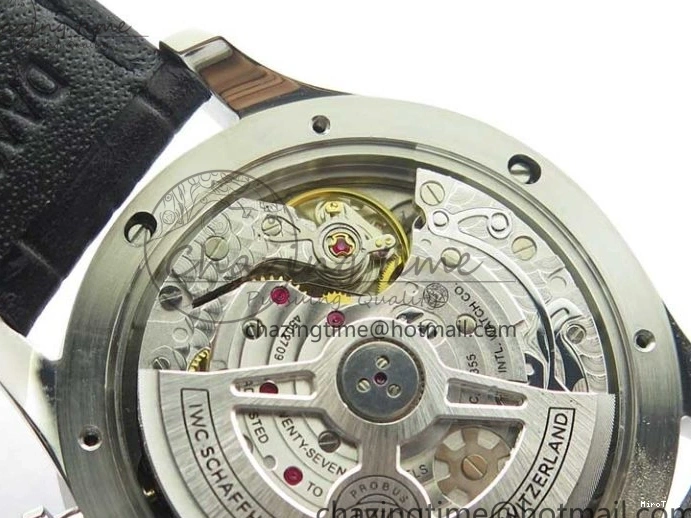 MIROTIME 0410 Elegant Portuguese IW371615 ZF 1:1 Best Edition SS Green Dial on Black Leather Strap A96355 V 7081